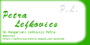 petra lefkovics business card